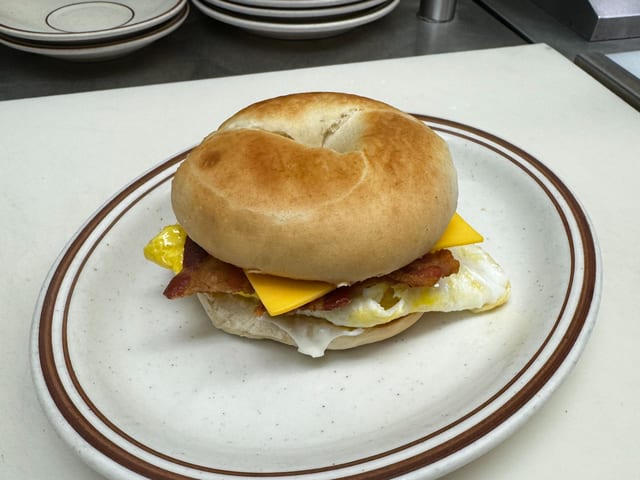 Bacon & Egg Bagel Sandwich