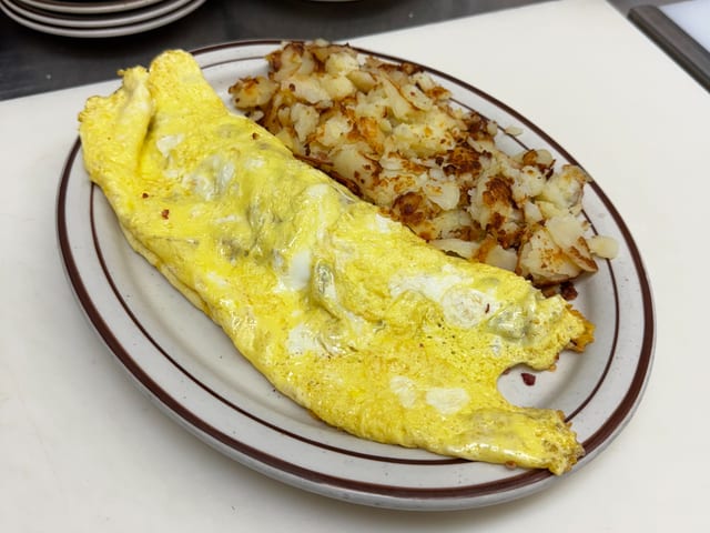 Corned Beef & Swiss Omelette