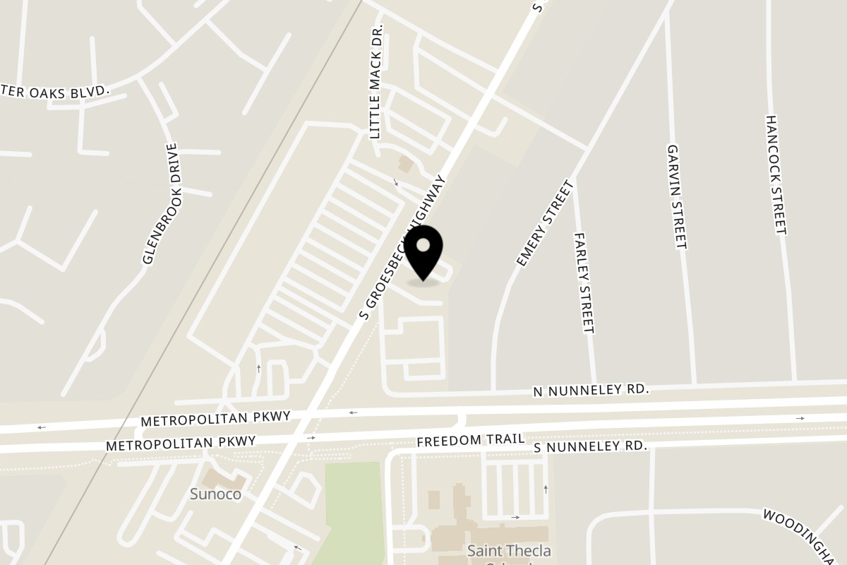 Map showing the location of Zorbas Family Dining on 37116 S Groesbeck Hwy in Clinton Twp